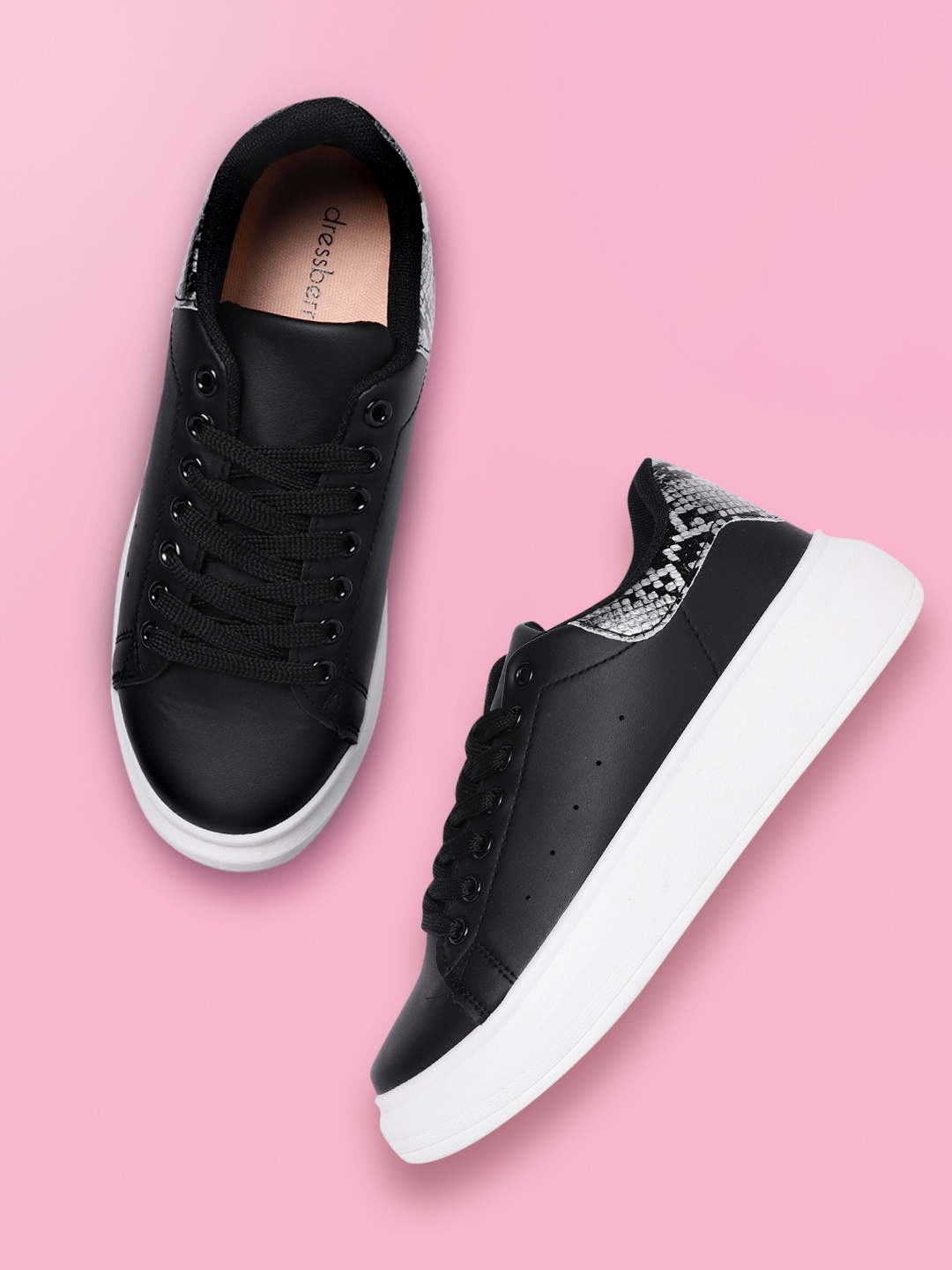 

DressBerry Women Black Solid Sneakers
