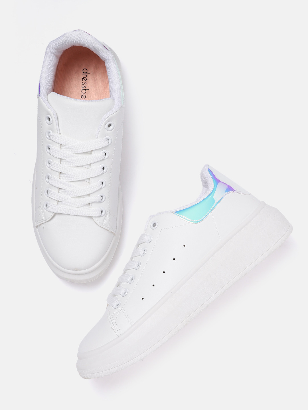 

DressBerry Women White Solid Sneakers