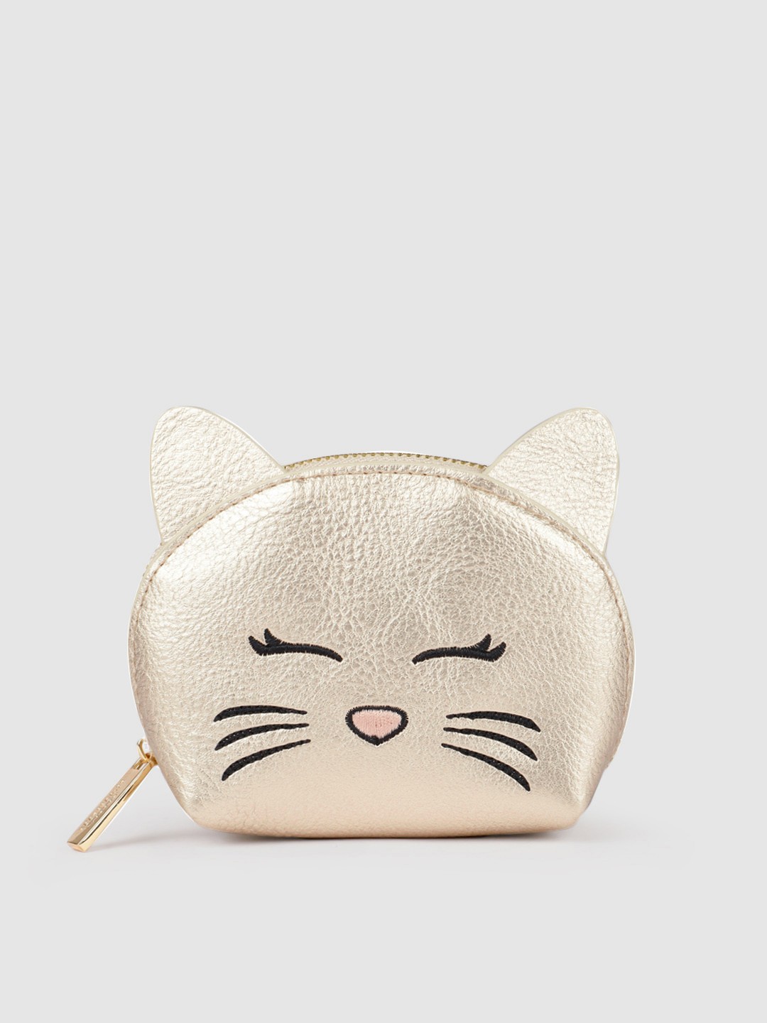 

Accessorize Gold-Toned Solid Embroidered Purse