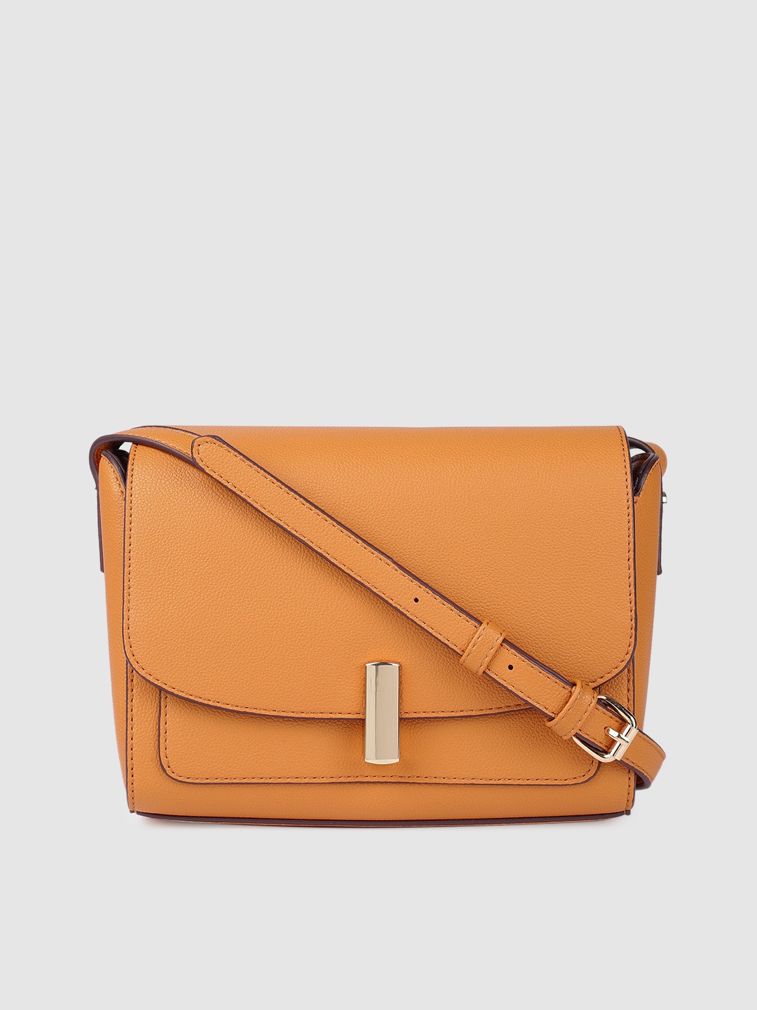 

Accessorize Tan Brown Solid Structured Sling Bag