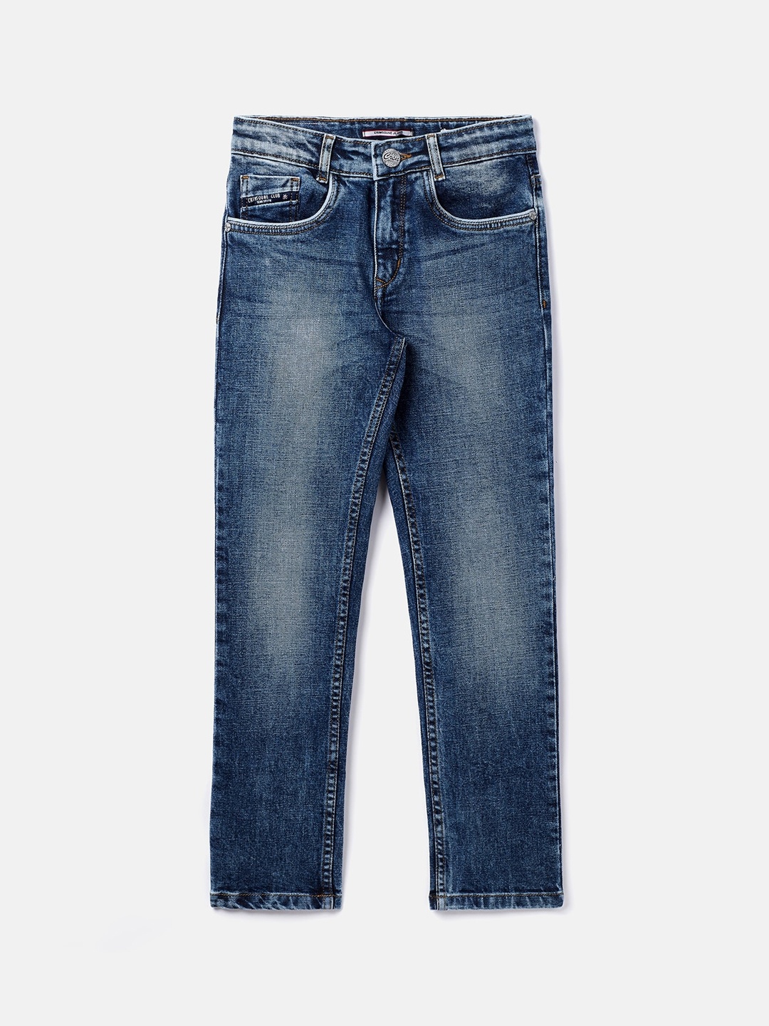 

Crimsoune Club Boys Blue Mid-Rise Heavy Fade Jeans