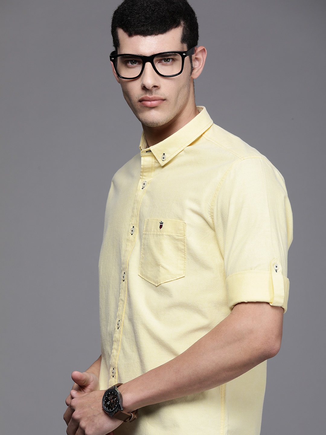 

Louis Philippe Sport Men Yellow Slim Fit Cotton Casual Shirt