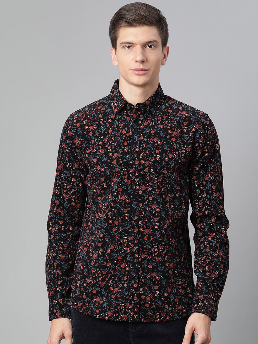 

Matinique Men Black Floral Opaque Printed Casual Shirt