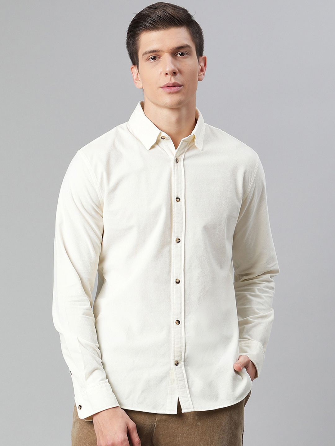 

Matinique Men Off White Opaque Casual Shirt