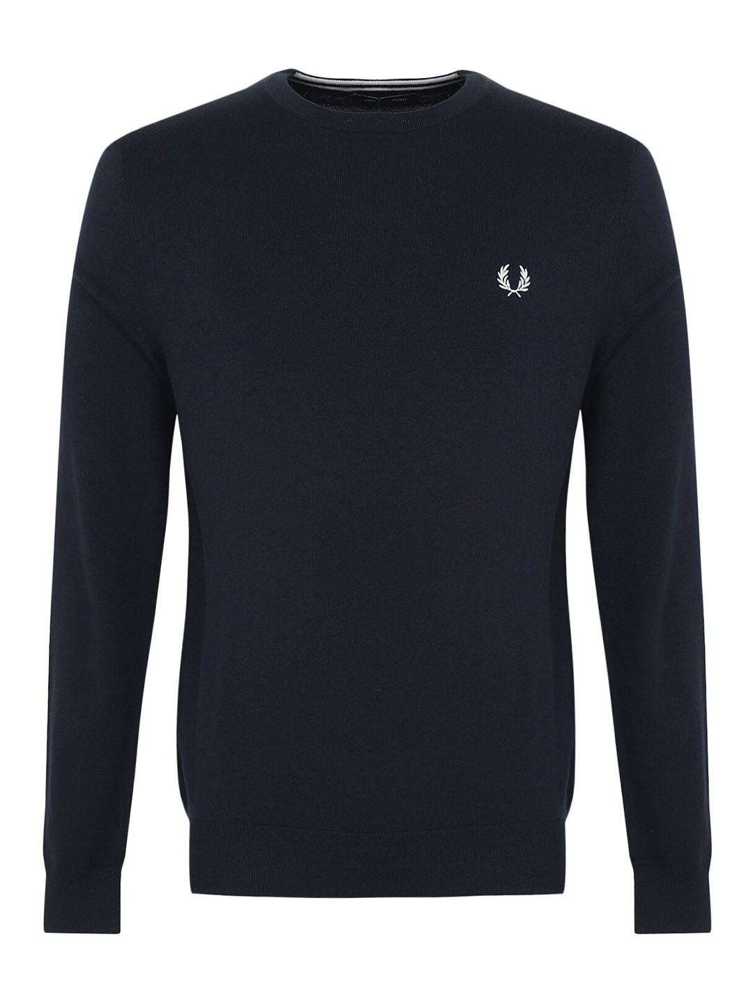 

Fred Perry Men Navy Blue Solid Pullover Sweater