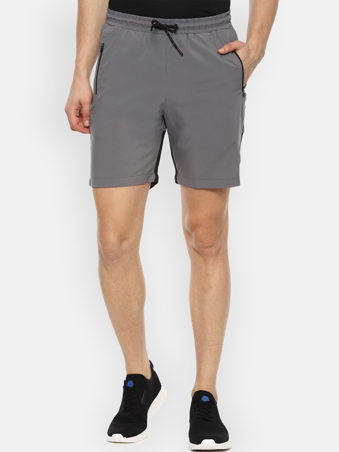 

Louis Philippe ATHPLAY Men Grey Slim Fit Sports Shorts