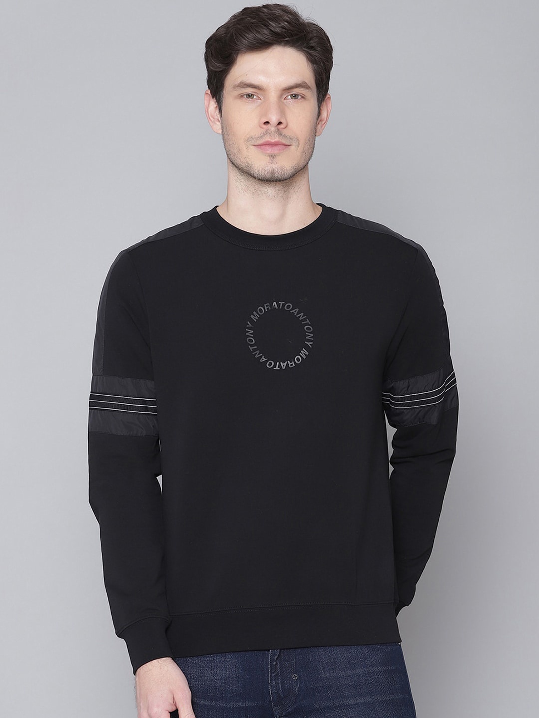 

Antony Morato Men Black Printed Slim Fit Sweatshirt
