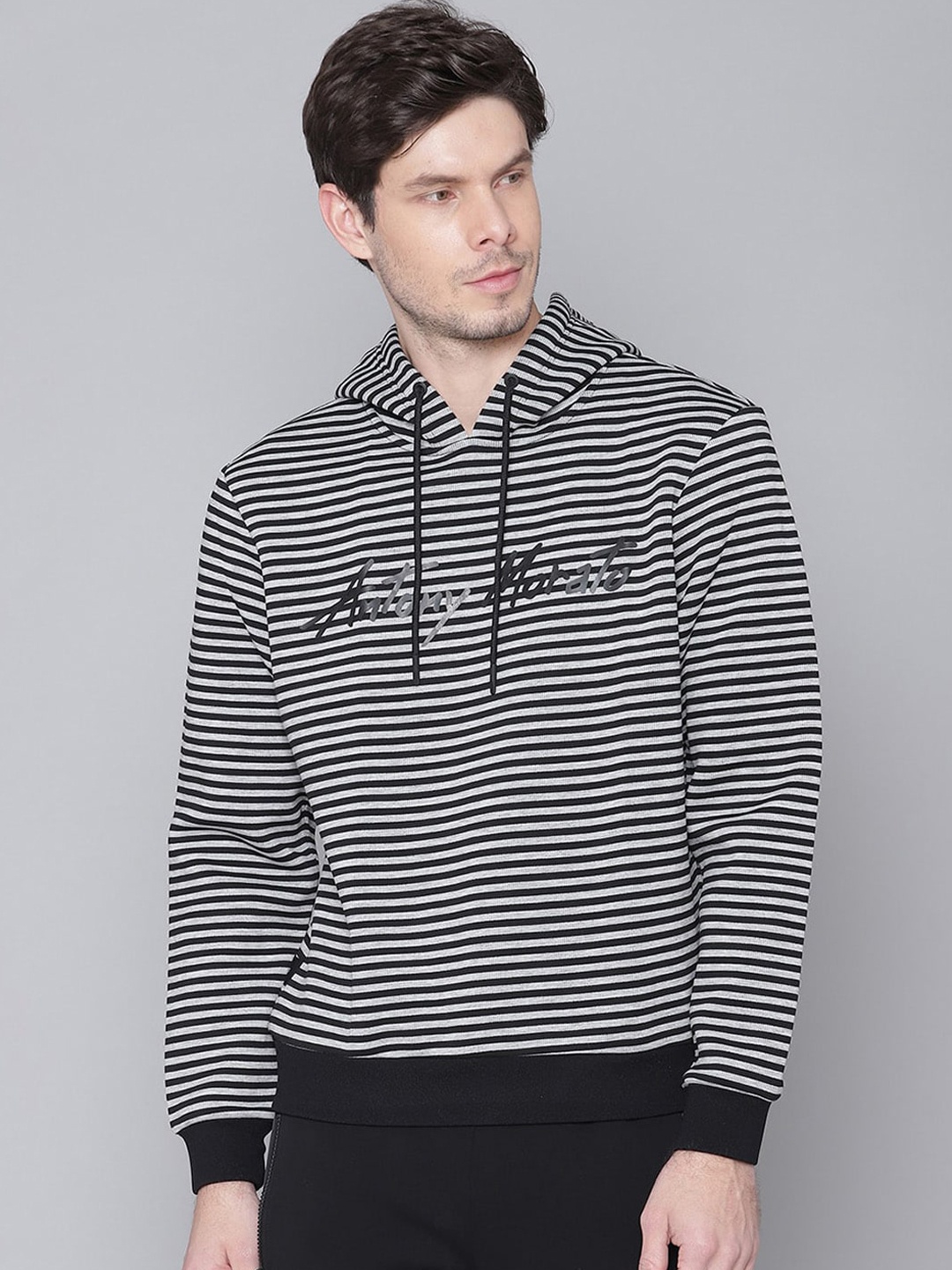 

Antony Morato Men Black Striped Slim Fit Sweatshirt