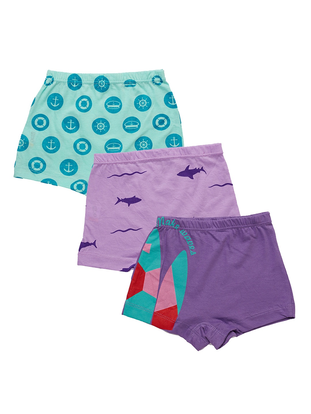 

You Got Plan B Pack of 3 Girls Pink Printed Pure Cotton Regular Shorts