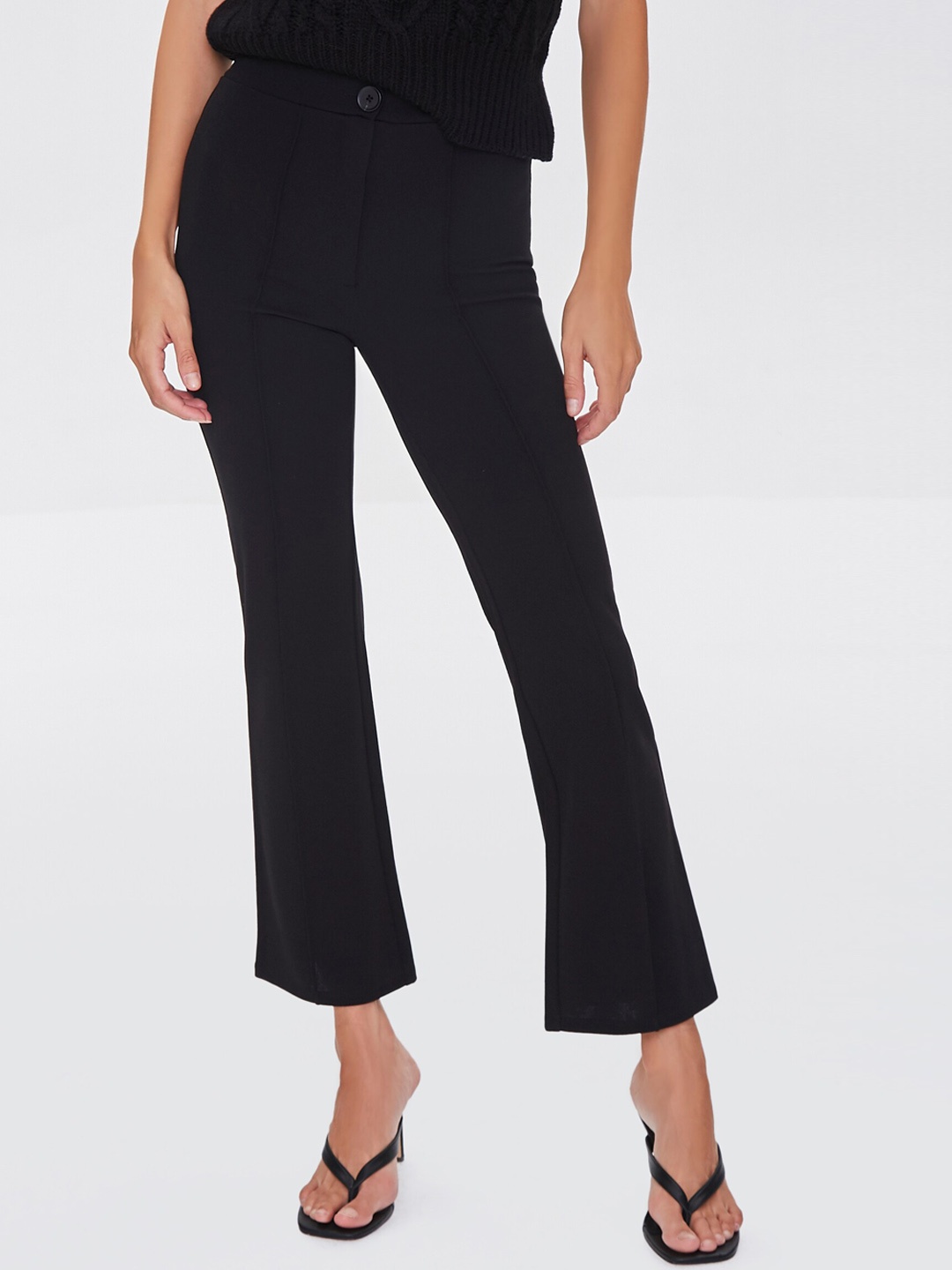 

FOREVER 21 Women Black Bootcut Trousers
