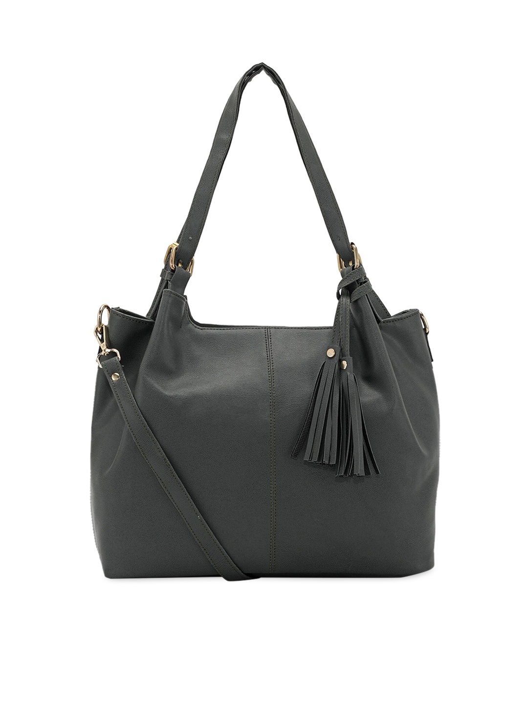 

Toteteca Grey PU Structured Shoulder Bag