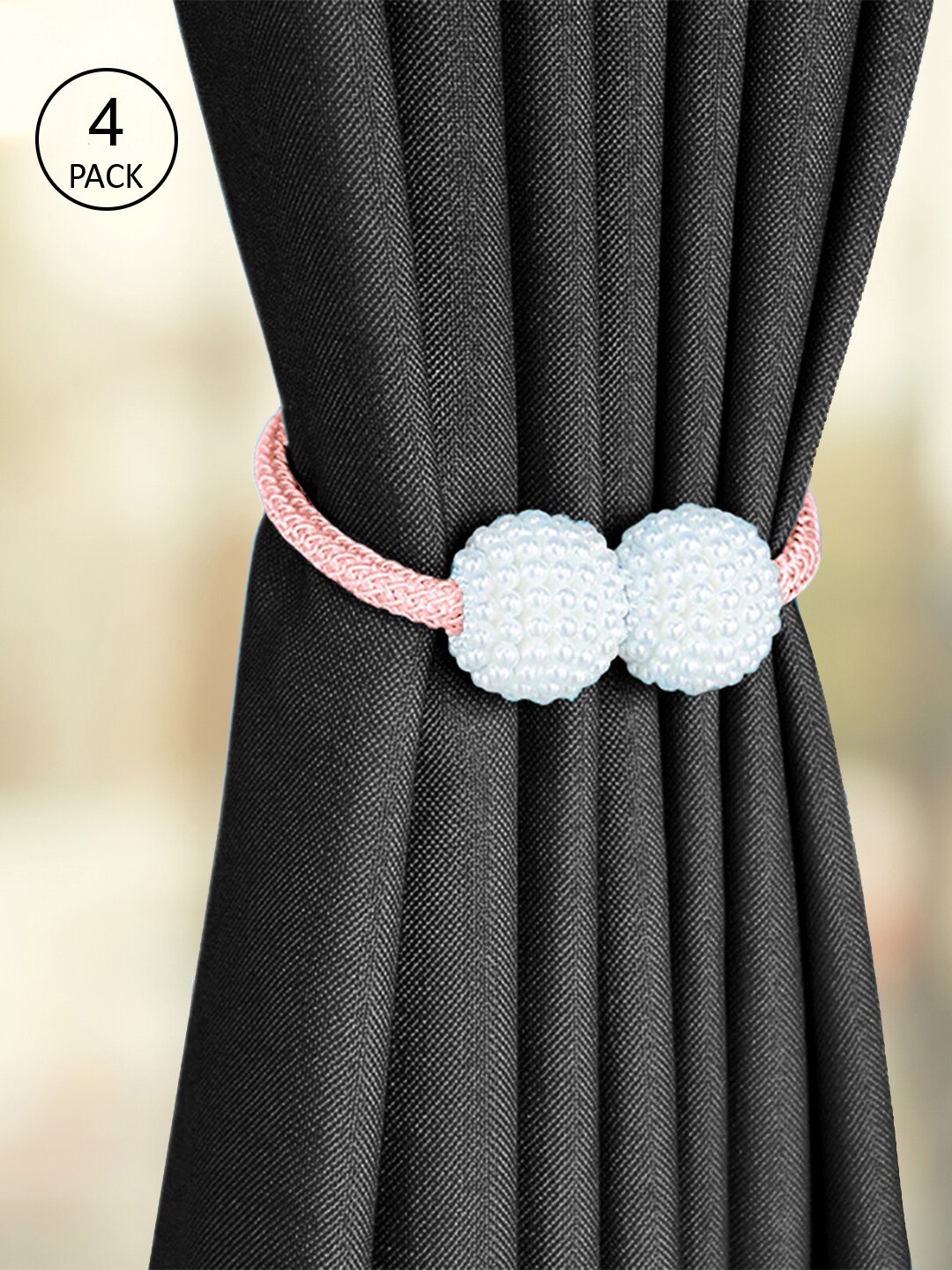 

Story@home Pink 4 Pcs of Curtain Tassels