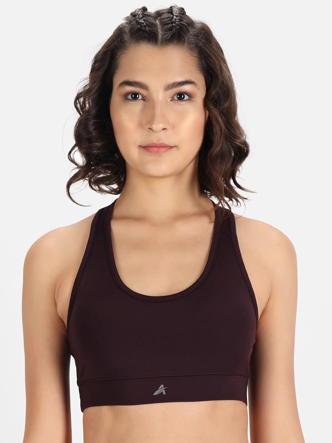 

ATHLISIS Burgundy Workout Bra - Lightly Padded