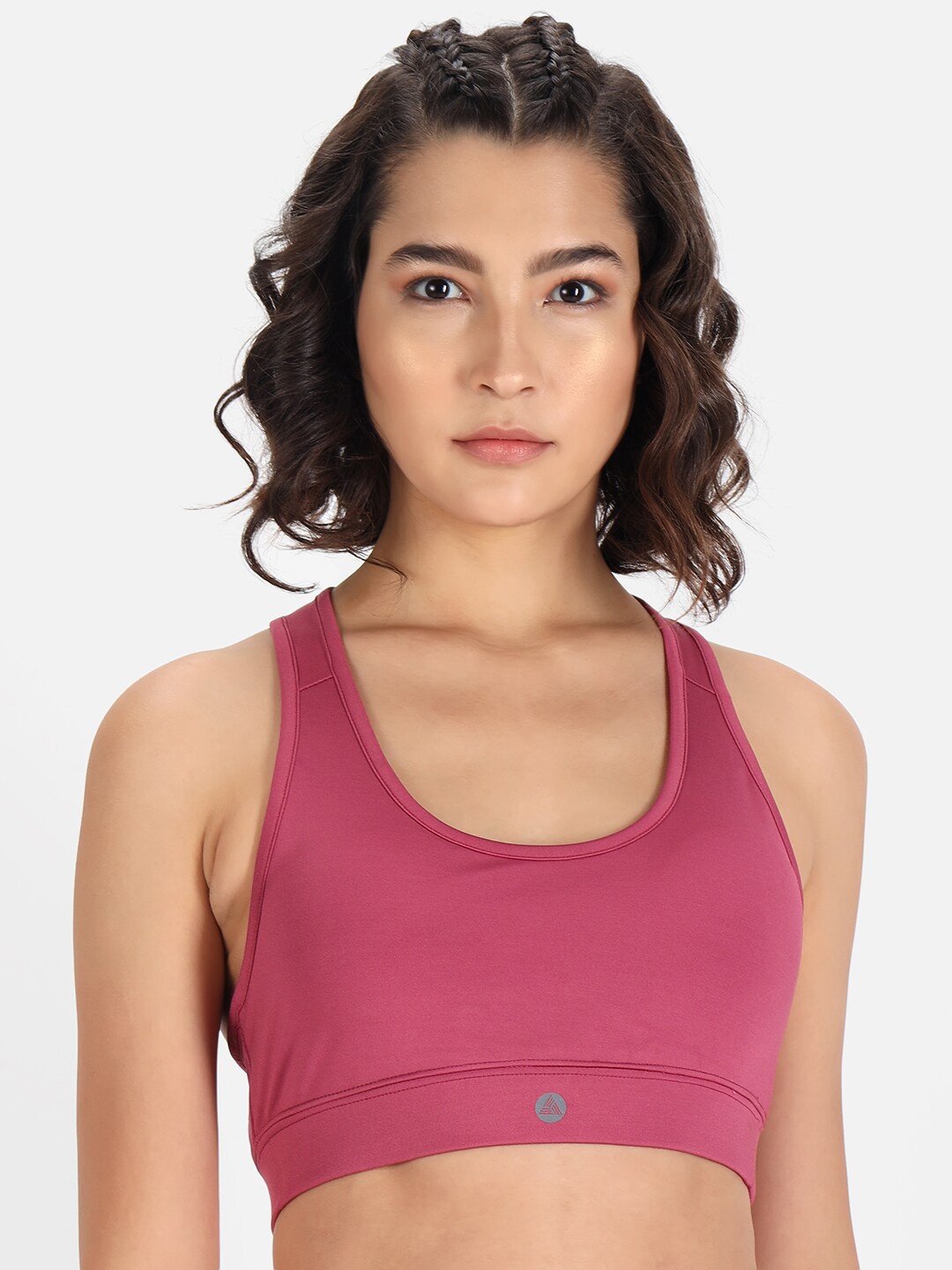 

ATHLISIS Burgundy Lightly Padded Workout Bra