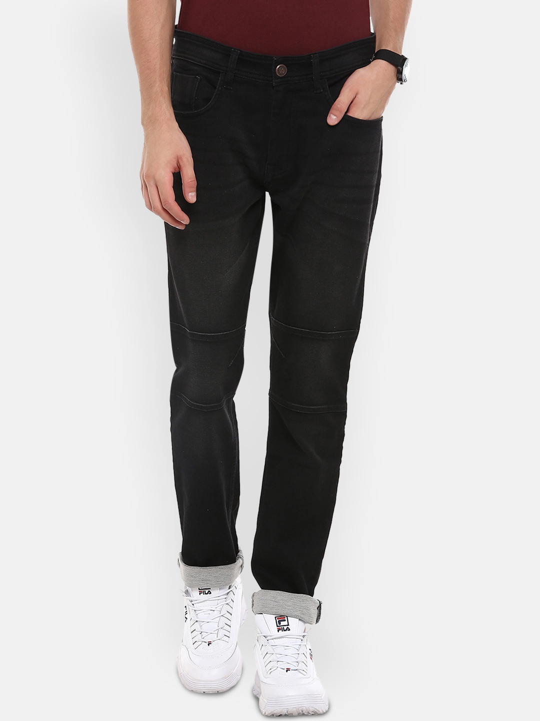 

Red Chief Men Black High-Rise Jeans