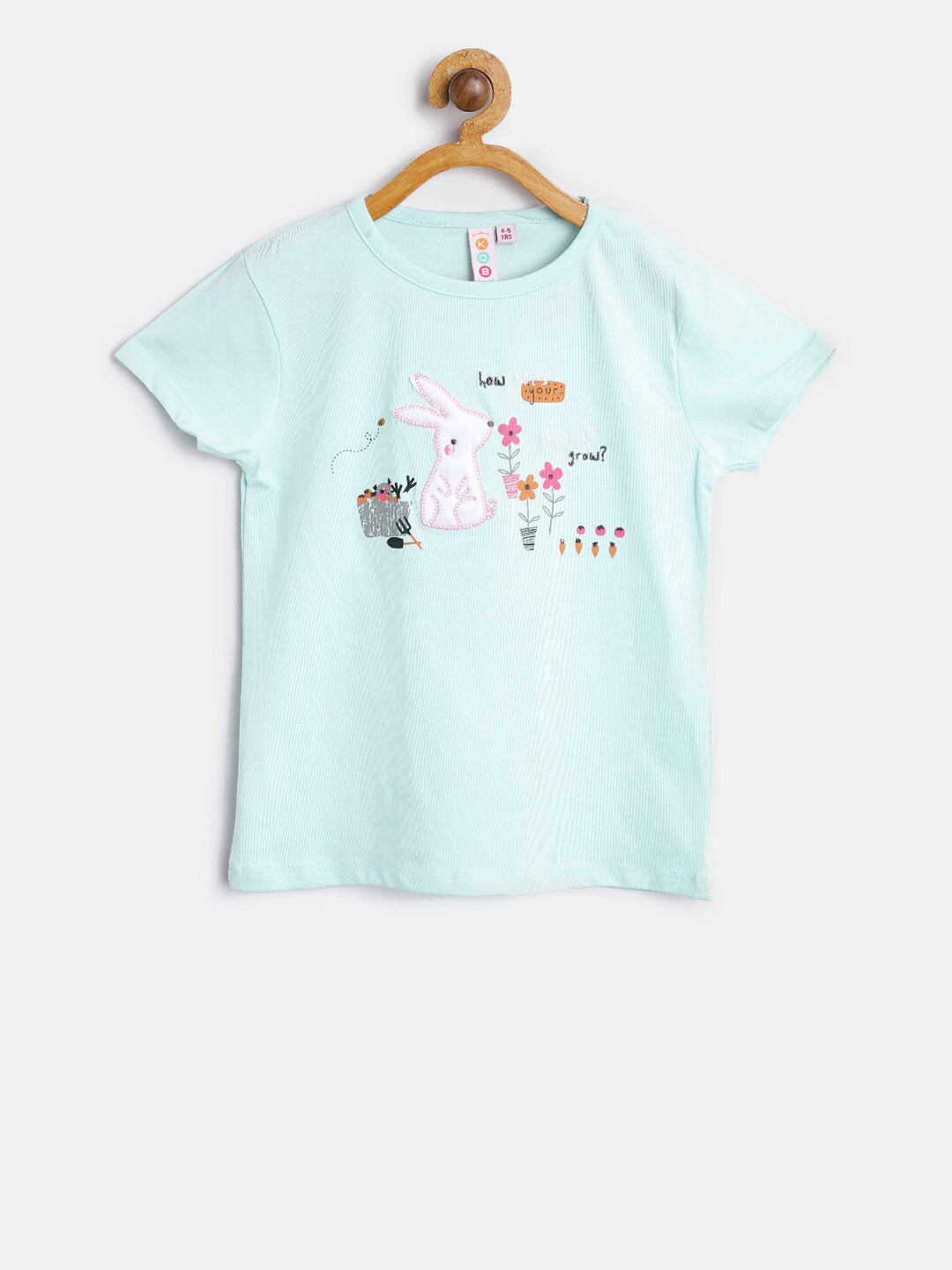 

Kids On Board Girls Blue Regular Top