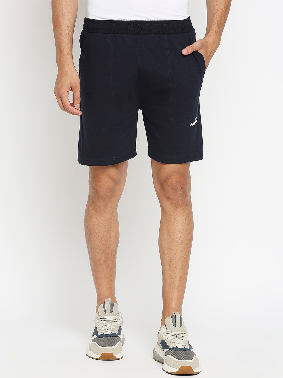 

FiTZ Men Navy Blue Sports Shorts