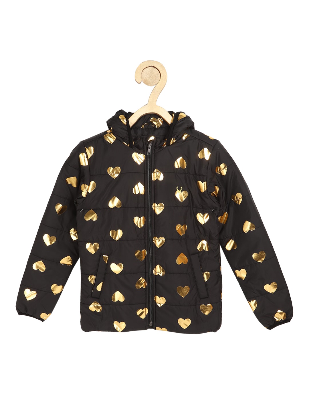

Allen Solly Junior Girls Black Printed Padded Jacket