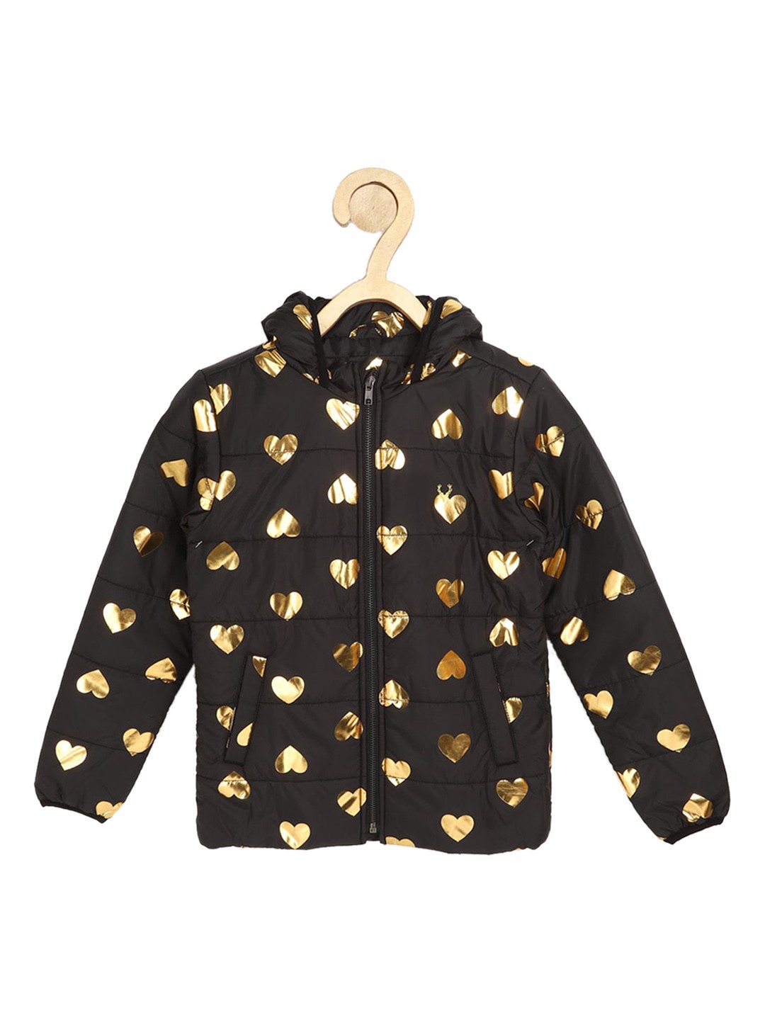 

Allen Solly Junior Girls Black Printed Padded Jacket