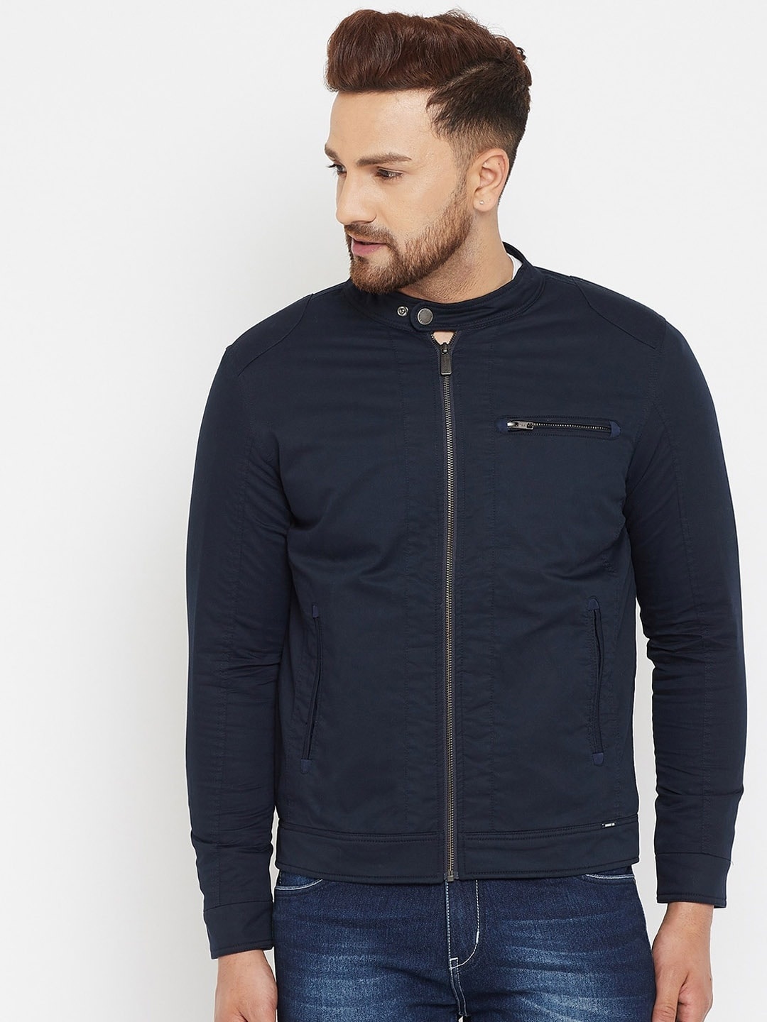 

Crimsoune Club Men Navy Blue Tailored Jacket