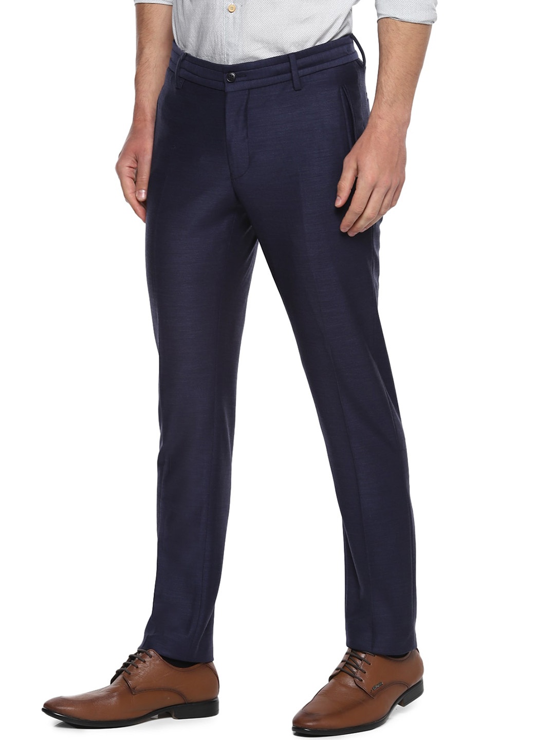 

HACKETT LONDON Men Navy Blue Cotton Trousers