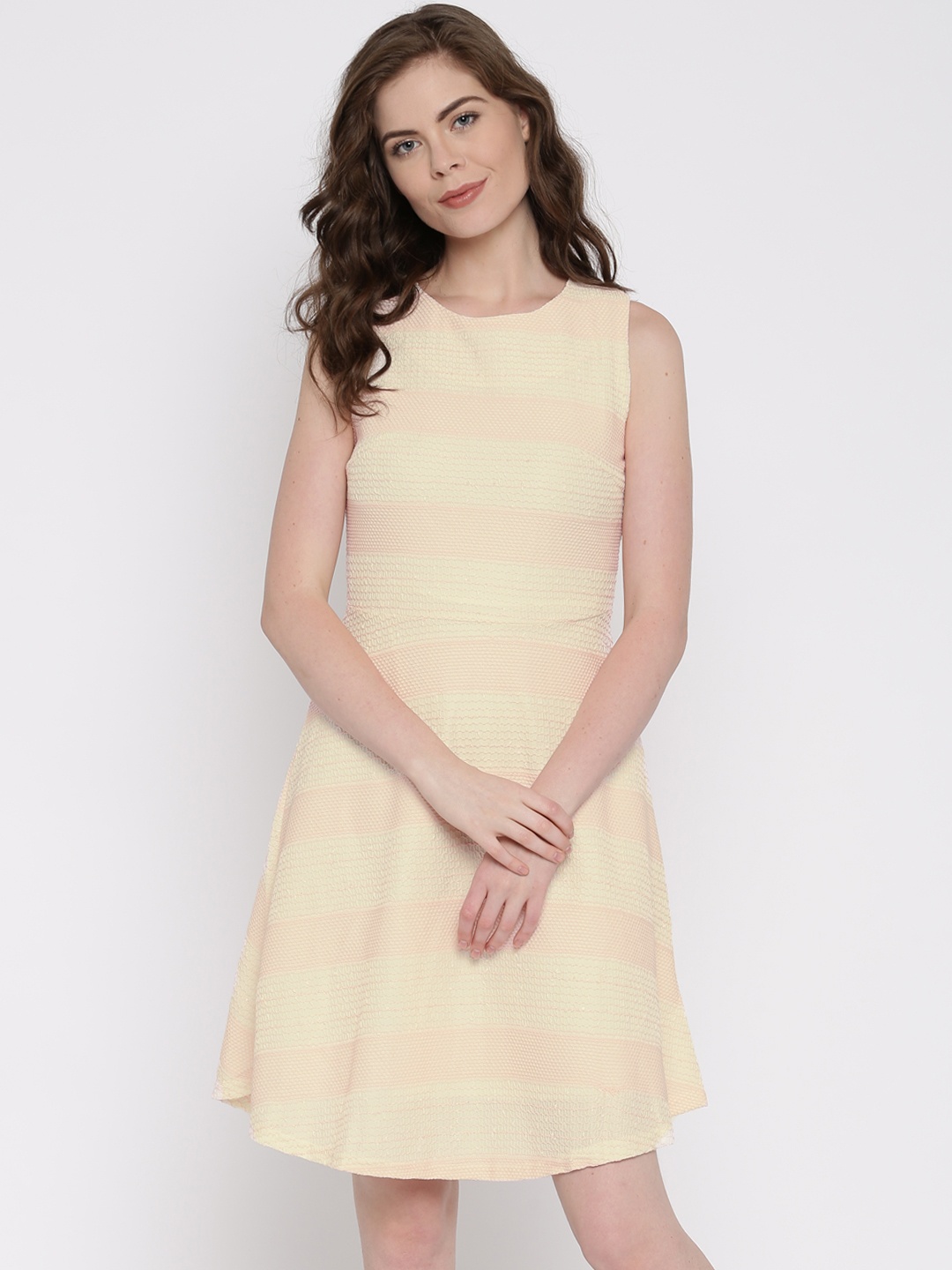 

Jealous 21 Women Peach-Coloured Self-design Sheath Dress