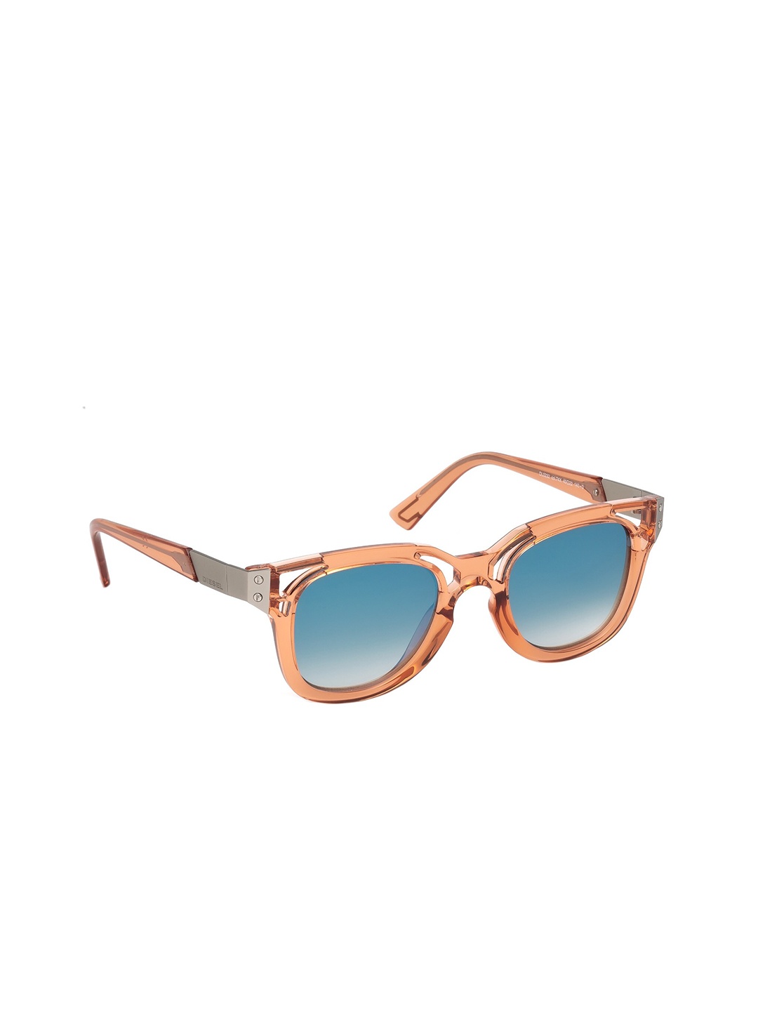 

DIESEL Unisex Orange & Blue UV Protected Rectangle Sunglasses DL0232 49 74X