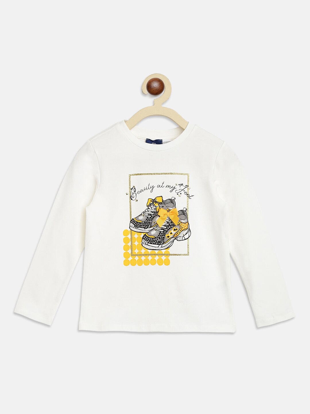 

Chicco Girls Off White Printed T-shirt