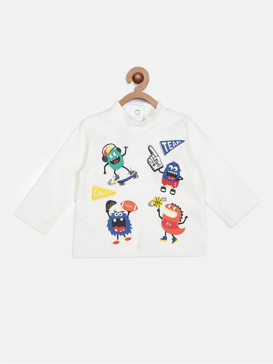 

Chicco Boys Off White Printed Pure Cotton T-shirt
