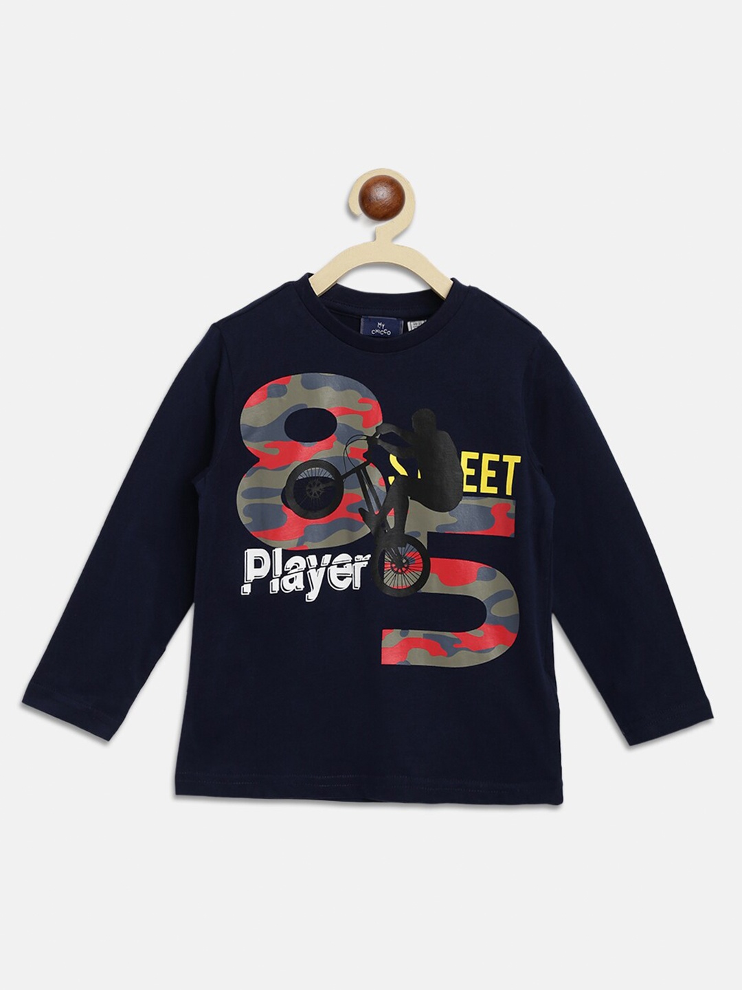 

Chicco Boys Navy Blue Typography Printed Sustainable T-shirt