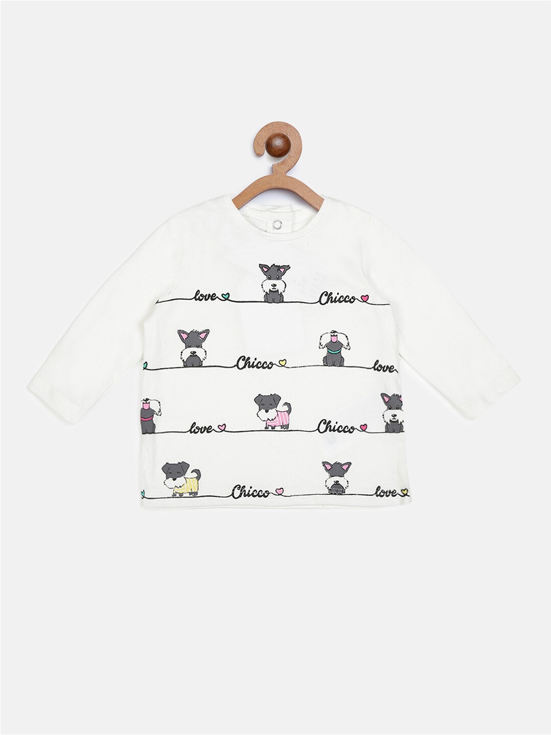 

Chicco Girls White Printed Better Cotton T-shirt