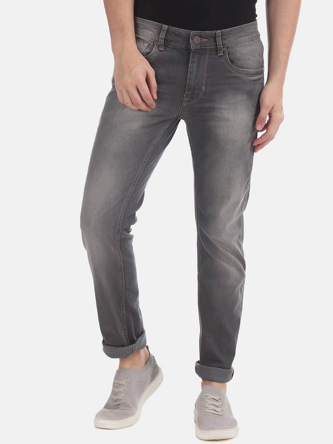 

U.S. Polo Assn. Denim Co. Men Grey Slim Fit Heavy Fade Jeans