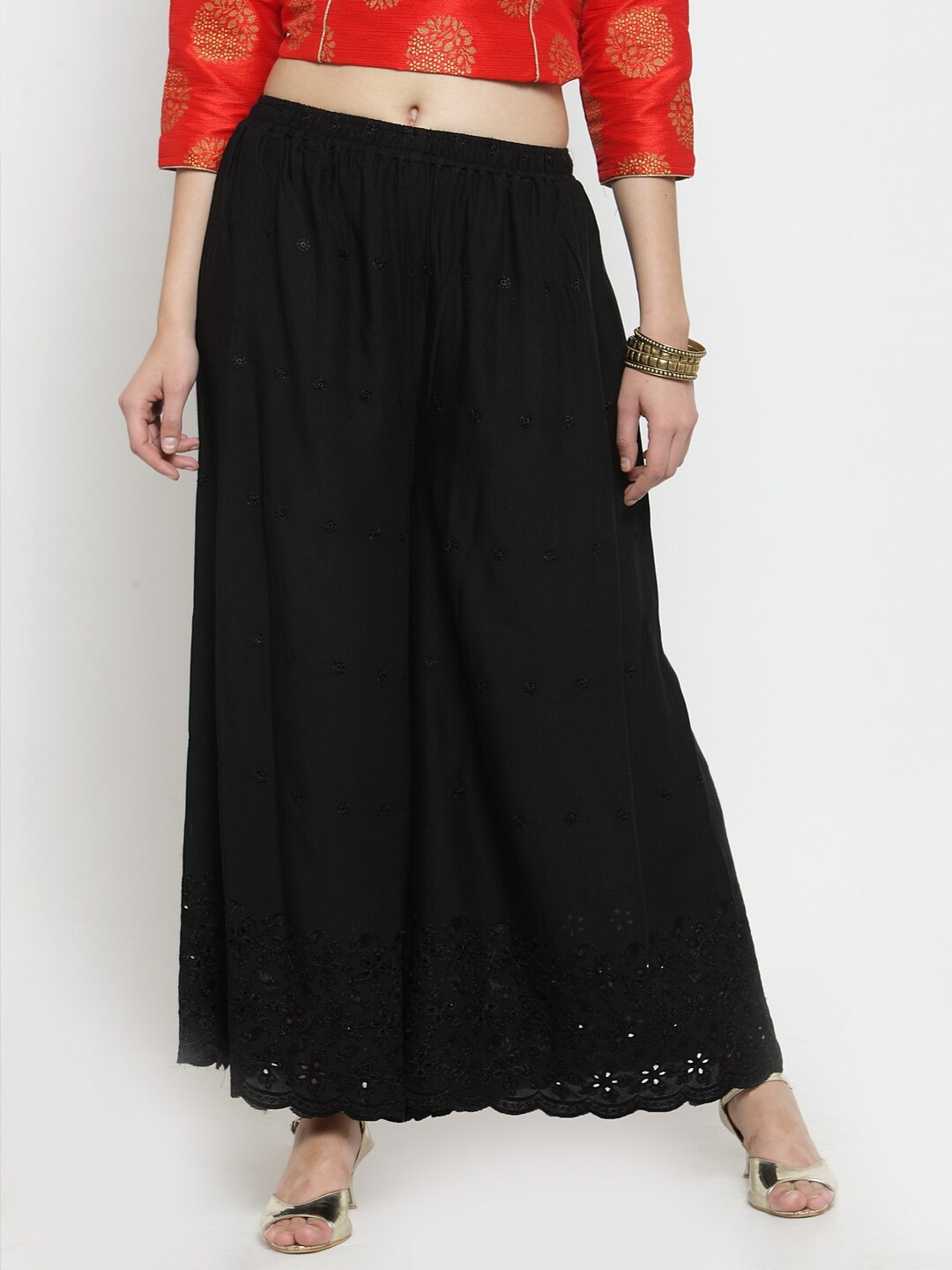 

Clora Creation Women Black Palazzos