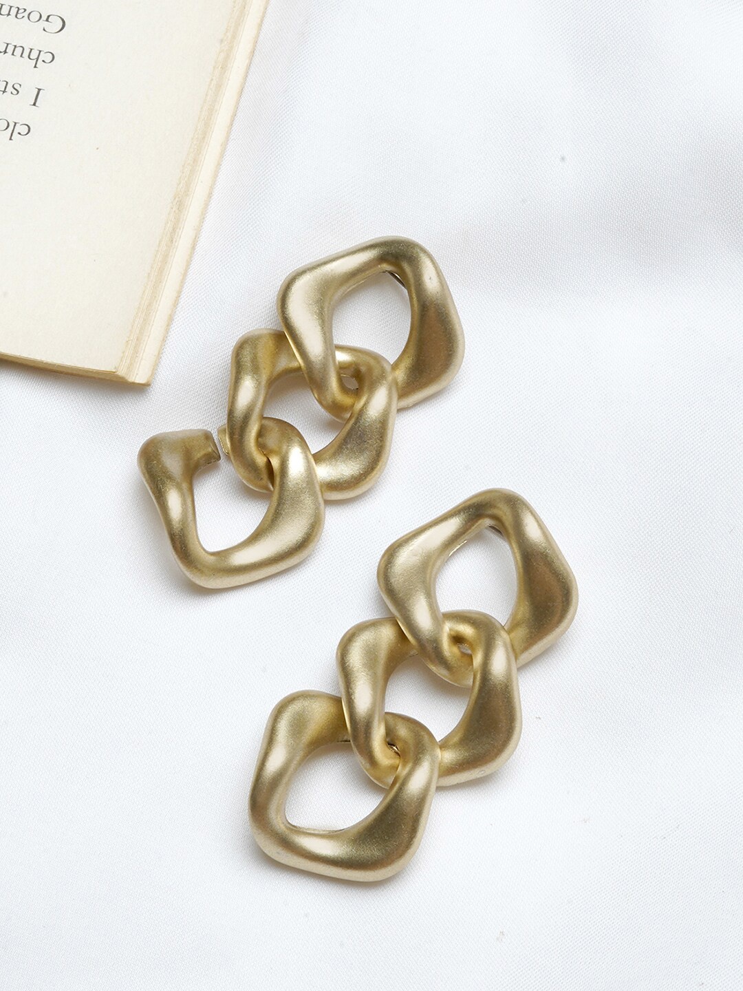 

JOKER & WITCH Gold-Toned Contemporary Drop Earrings