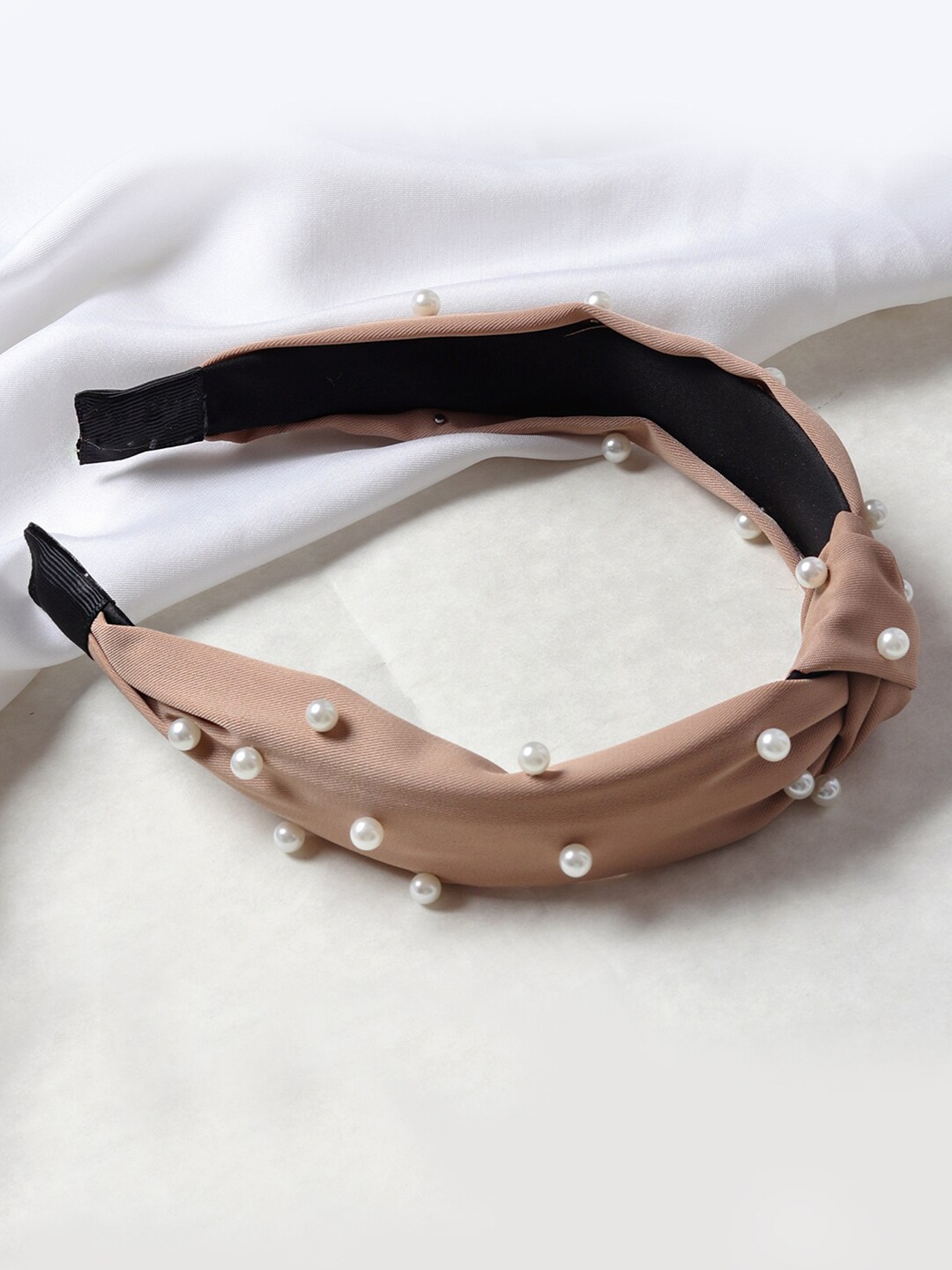 

JOKER & WITCH Women Brown Pearl Embellished Headband