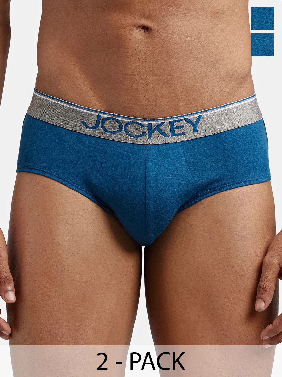 

Jockey Pack Of 2 Super Combed Cotton Solid Brief with Ultrasoft Waistband-8037, Assorted