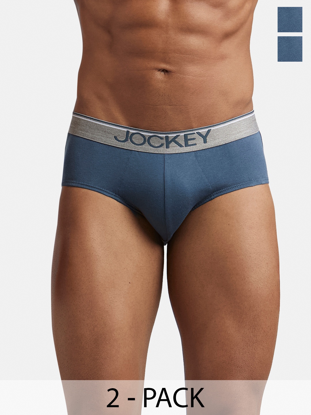 

Jockey Pack Of 2 Super Combed Cotton Solid Brief with Ultrasoft Waistband-8037, Assorted