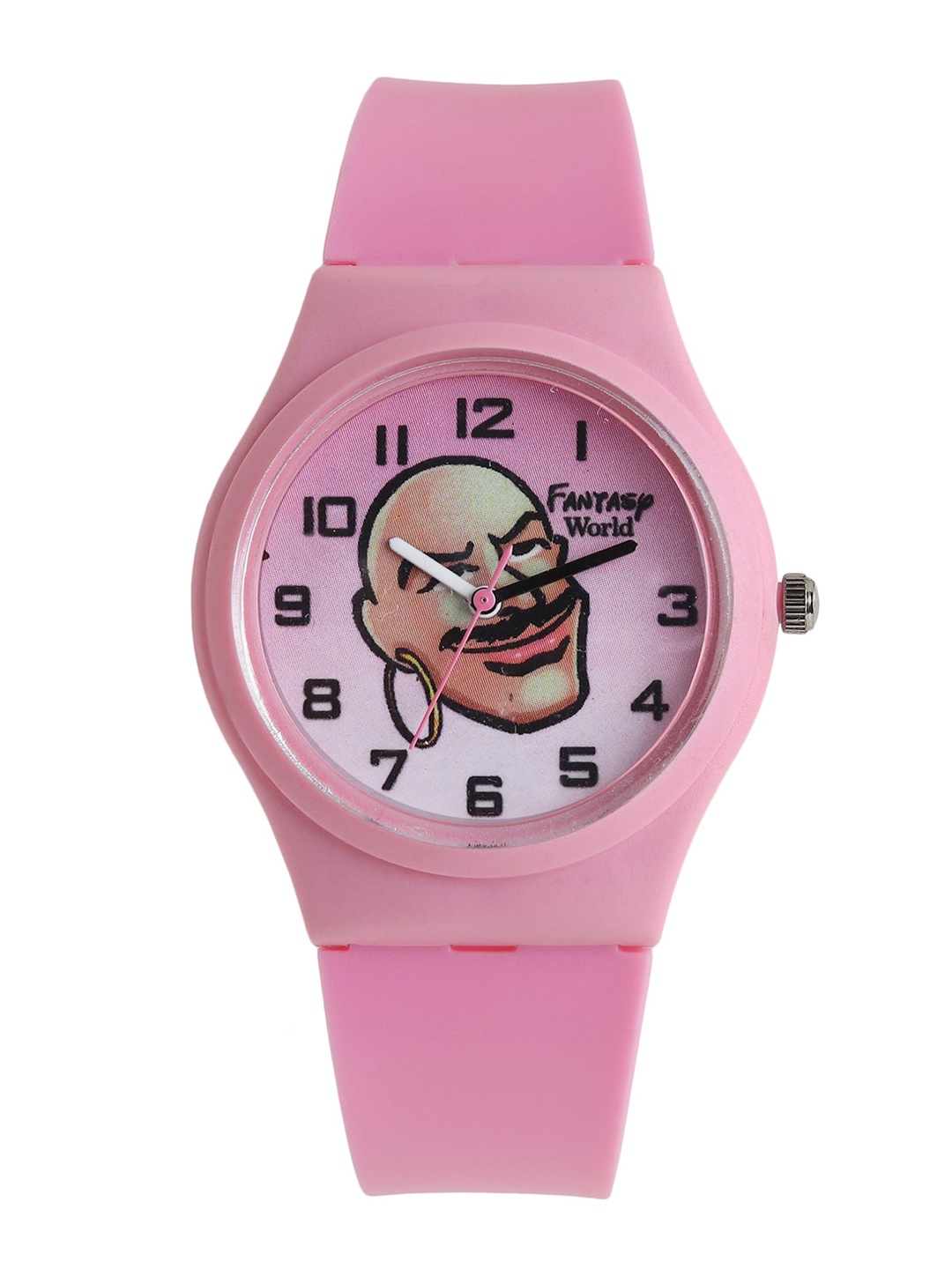

Fantasy World Unisex Kids Pink Printed Dial & Strap Analogue Watch