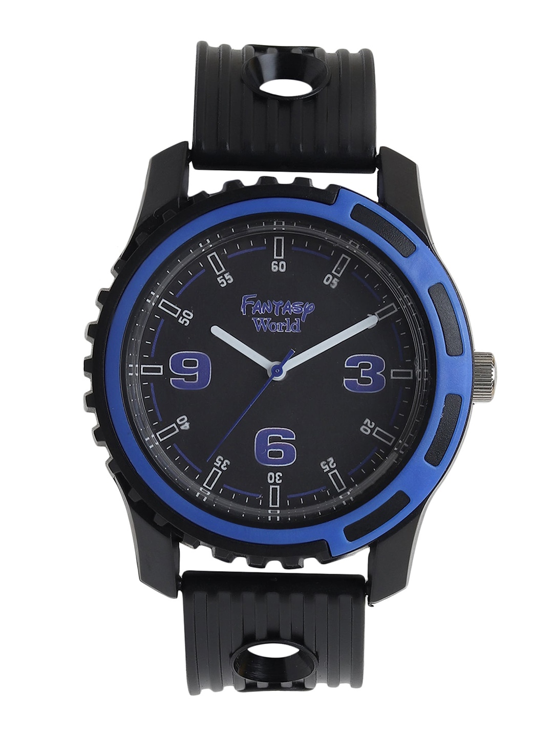 

Fantasy World Kids Black Printed Dial & Black Straps Analogue Watch FW-010-BK-BL
