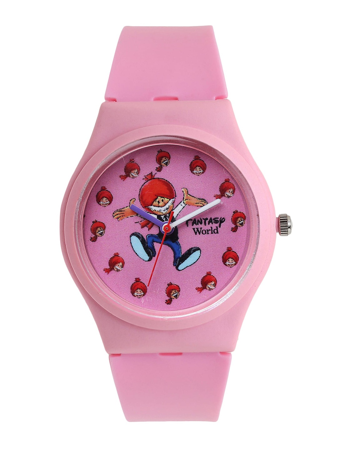 

Fantasy World Kids Pink Printed Dial & Pink Straps Analogue Watch FW-011-PK-PK02