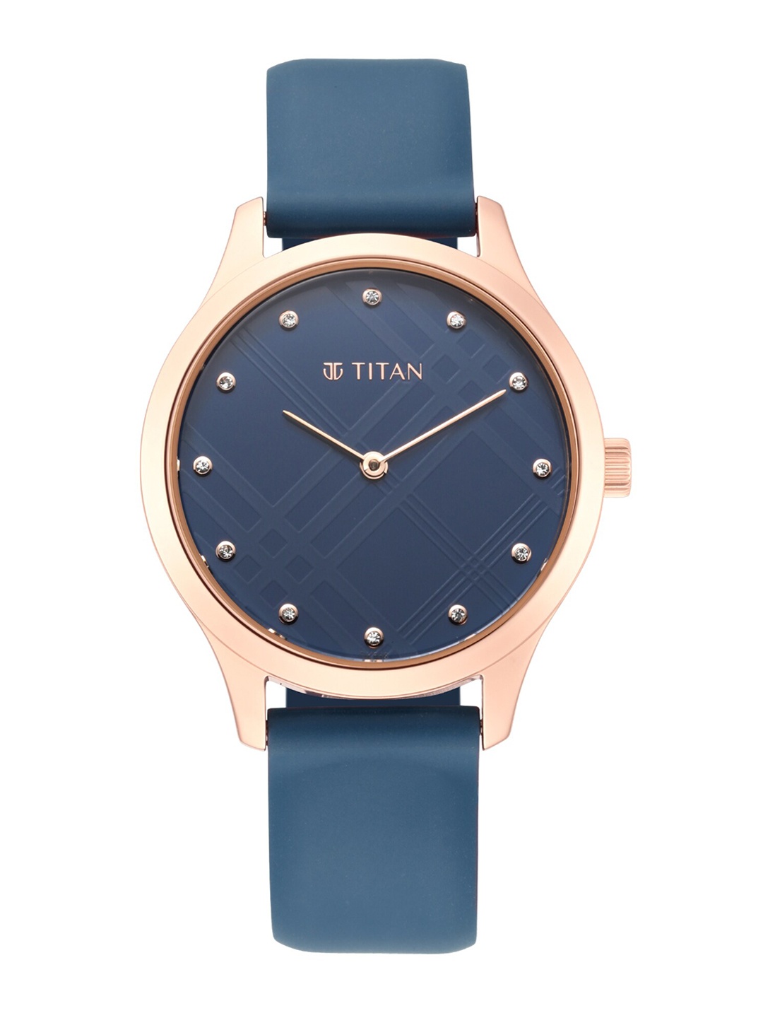 

Titan Women Blue Embellished Dial & Blue Straps Analogue Watch 95125WP03