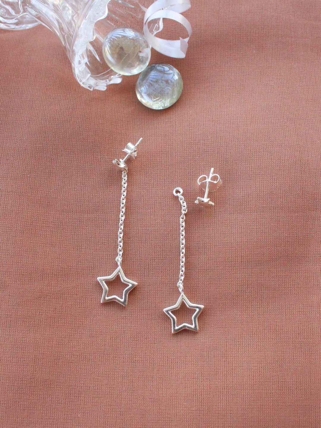 

ERILINE JEWELRY Silver-Toned 925 Sterling Silver Contemporary Drop Earrings