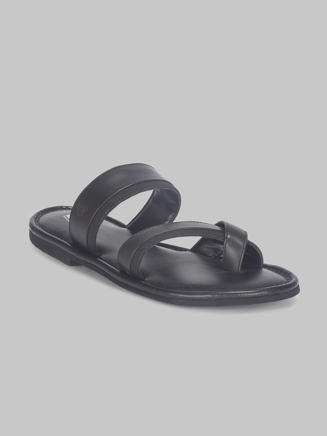 

V8 by Ruosh Men Black Synthetic Leather Comfort Slip On Sandals