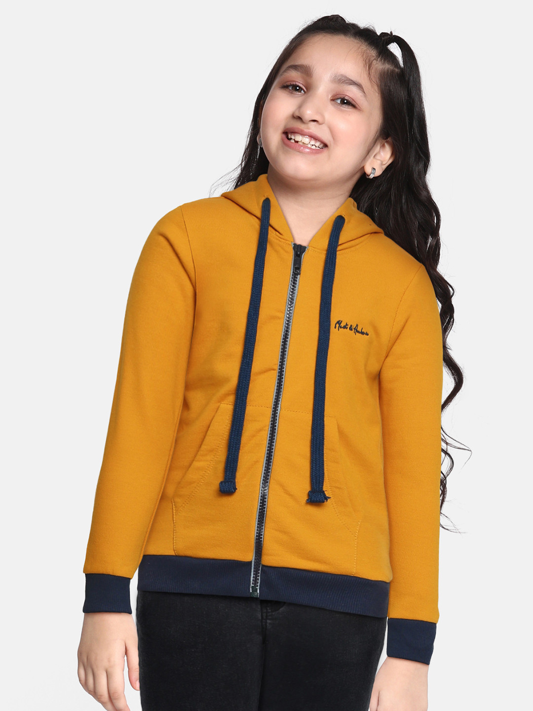 

M&H Juniors Girls Mustard Yellow Hooded Sweatshirt