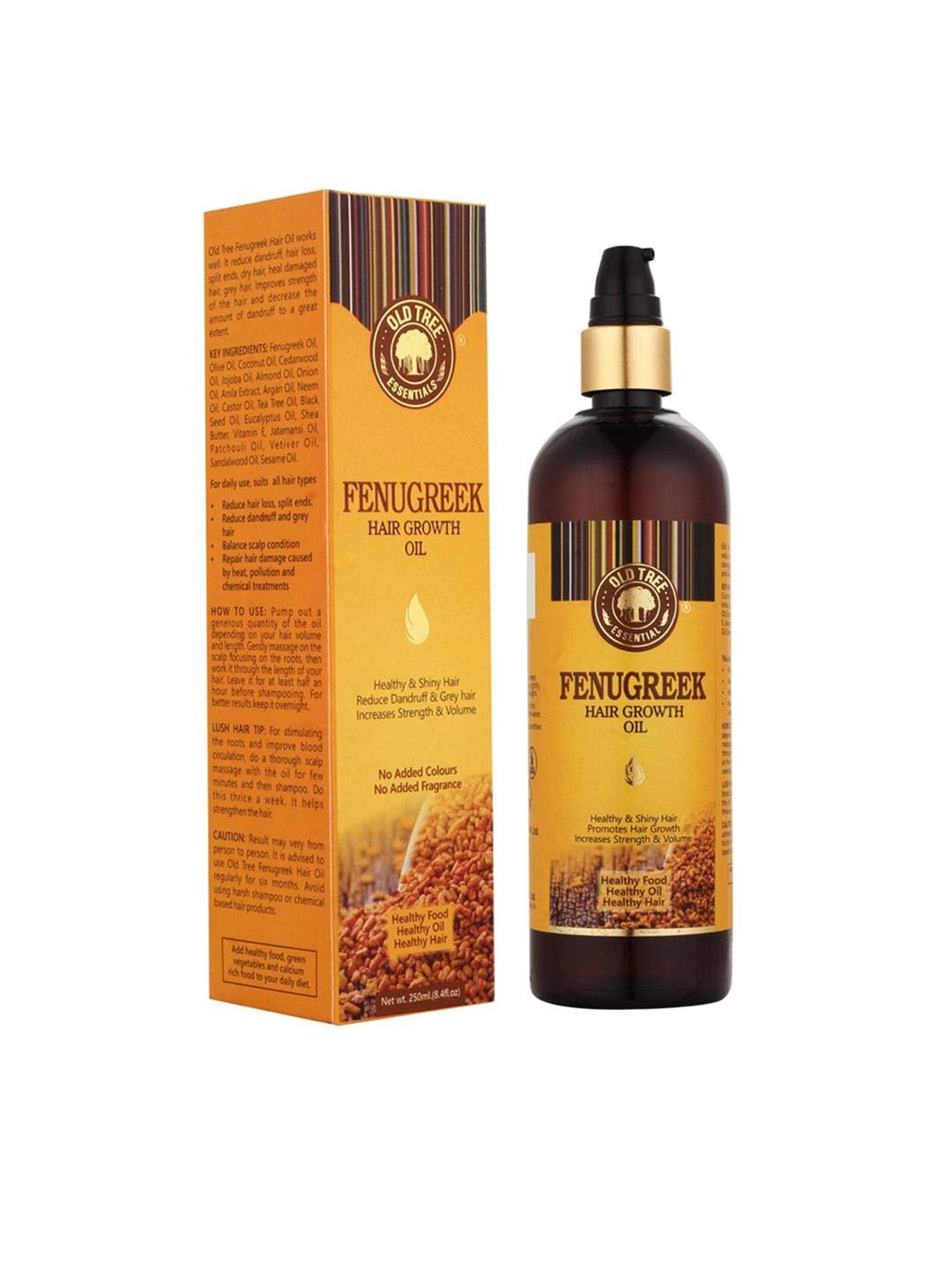 

OLD TREE Fenugreek Hair Oil 250ml, Transparent