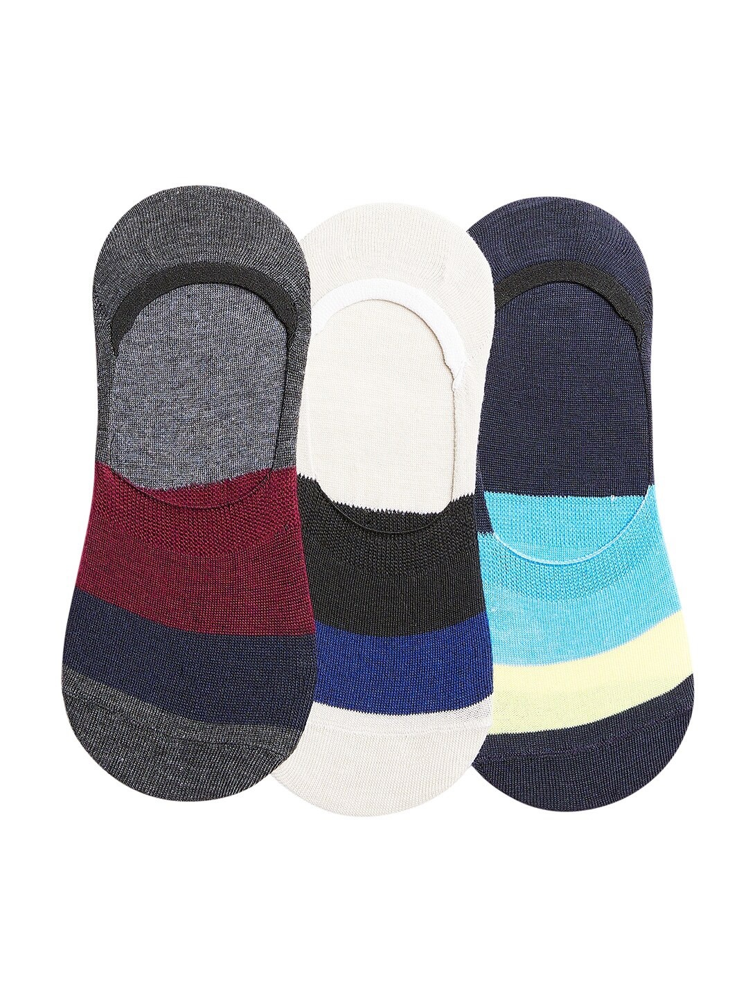 

SECRETS BY ZEROKAATA Women Pack Of 3 Assorted Patterned Cotton Shoe Liners Socks