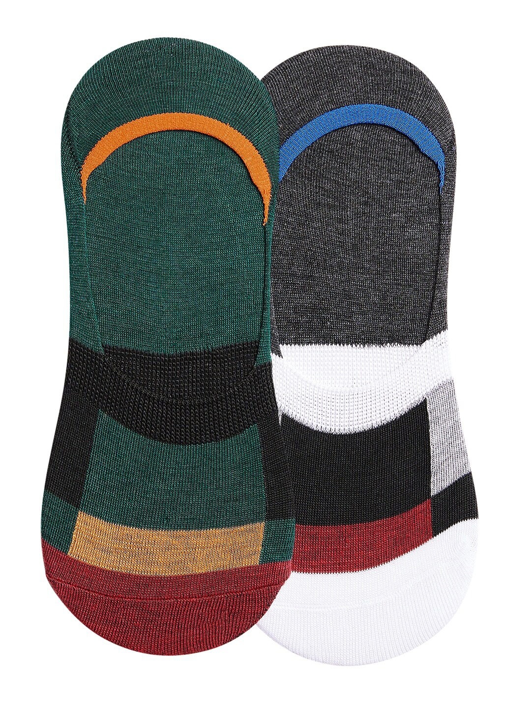 

SECRETS BY ZEROKAATA Women Pack Of 2 Assorted Striped Shoe Liner Socks