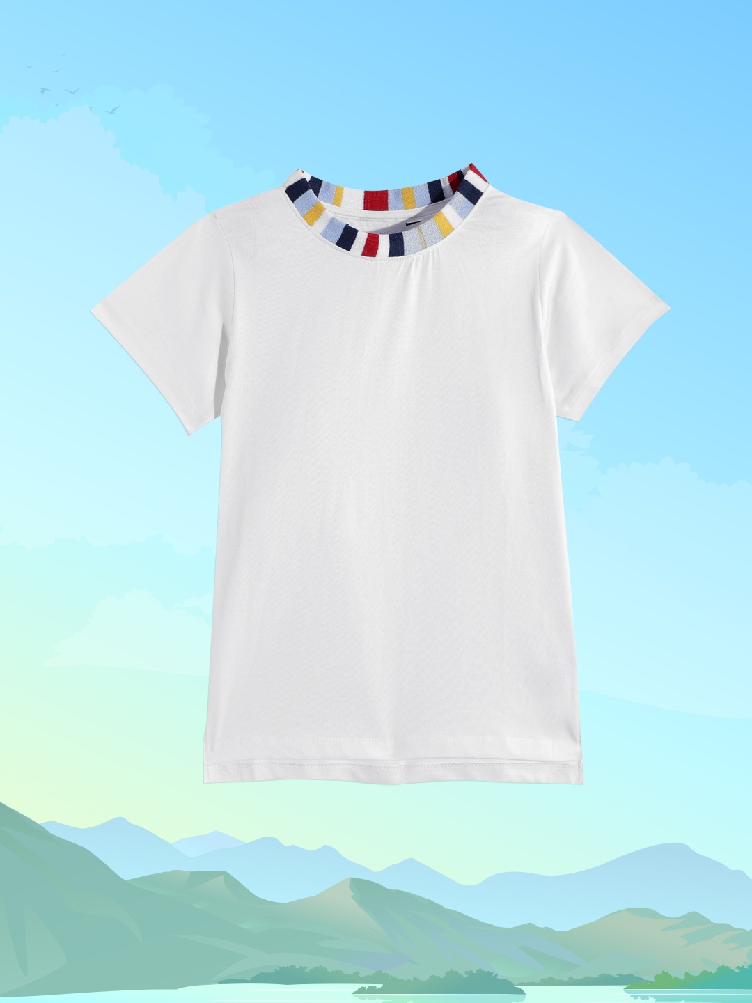 

M&H Juniors Girls White Solid Top