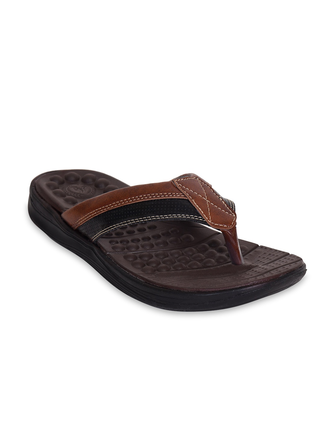 

Ajanta Men Colourblocked Comfort Sandals, Brown