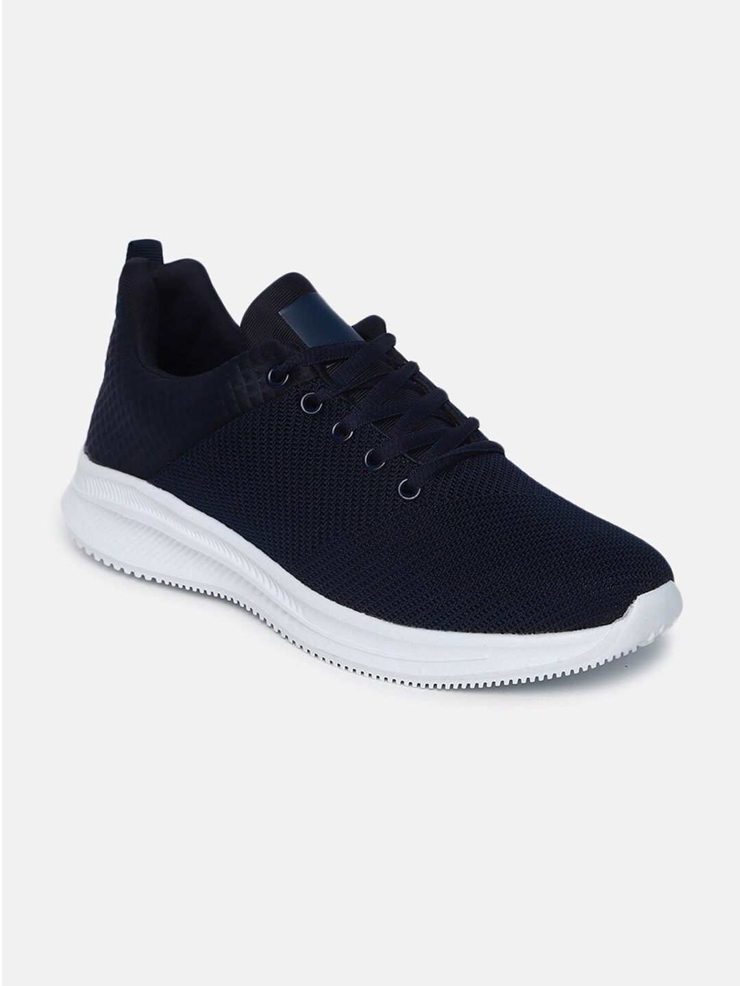 

shoexpress Men Navy Blue Textile Walking Non-Marking Shoes